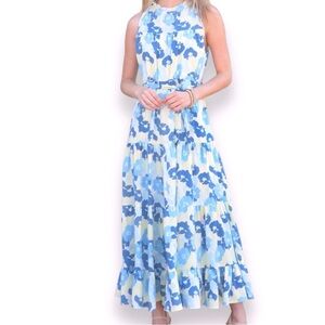 Pinch Blue and White Floral Maxi Dress